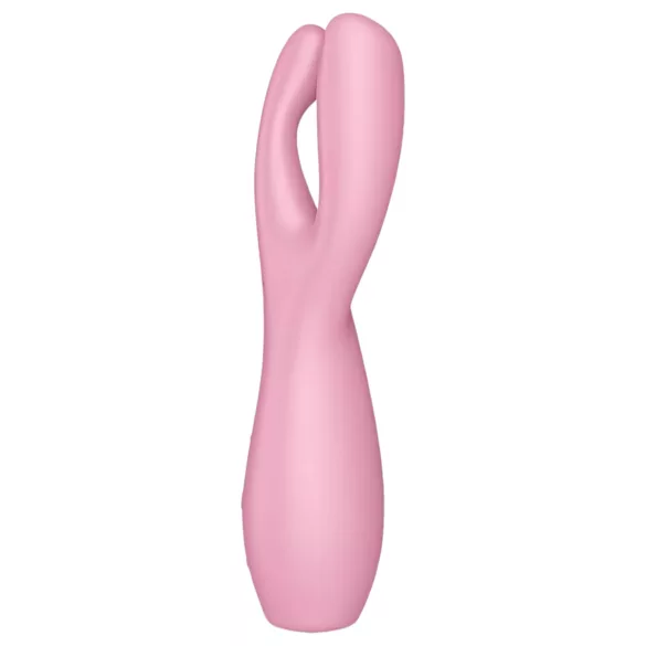 Satisfyer Threesome 3 - oplaadbare clitoris vibrator - siliconen - roze