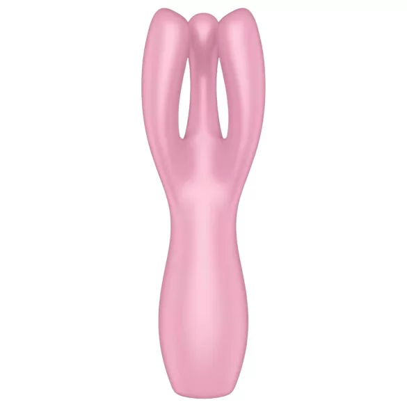 Satisfyer Threesome 3 - oplaadbare clitoris vibrator - siliconen - roze