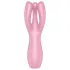 Satisfyer Threesome 3 - oplaadbare clitoris vibrator - siliconen - roze