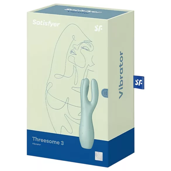 Satisfyer Threesome 3 - oplaadbare clitoris vibrator (mint)