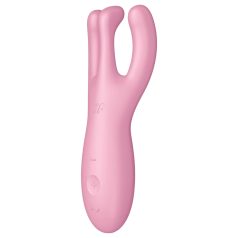   Satisfyer Threesome 4 - clitoris vibrator - oplaadbaar - siliconen - roze