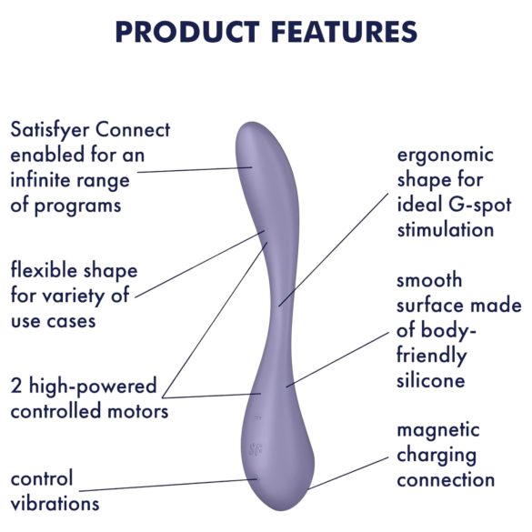 Satisfyer G-spot Flex 5 - G-spot vibrator - flexibel - siliconen - paars