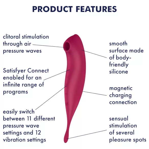 Satisfyer Twirling Pro - App-gestuurde clitoristriller (rood)