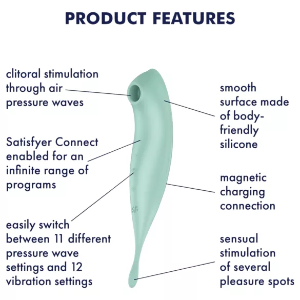 Satisfyer Twirling Pro - App-gestuurde clitoristrilllator (mint)