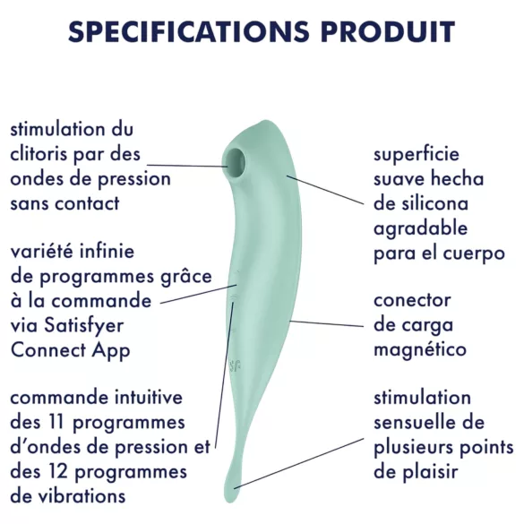 Satisfyer Twirling Pro - App-gestuurde clitoristrilllator (mint)