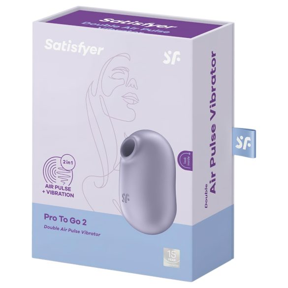 Satisfyer Pro To Go 2 - luchtdruk clitorisstimulator - oplaadbaar - paars