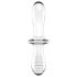 Satisfyer Double Crystal - tweezijdige glazen dildo (transparant)