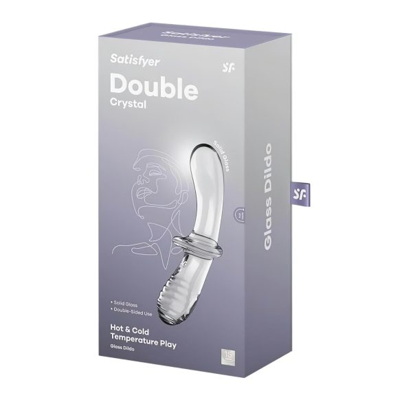 Satisfyer Double Crystal - dubbele dildo - glas - transparant