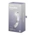 Satisfyer Double Crystal - tweezijdige glazen dildo (transparant)