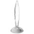 Satisfyer Sprankelende Kristal - geribbelde glazen dildo (transparant)