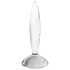 Satisfyer Sprankelende Kristal - geribbelde glazen dildo (transparant)