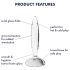 Satisfyer Sprankelende Kristal - geribbelde glazen dildo (transparant)