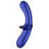 Satisfyer Double Crystal - dubbelzijdige glazen dildo (blauw)