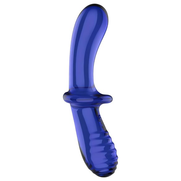 Satisfyer Double Crystal - dubbele dildo - glas - blauw