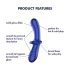 Satisfyer Double Crystal - dubbele dildo - glas - blauw