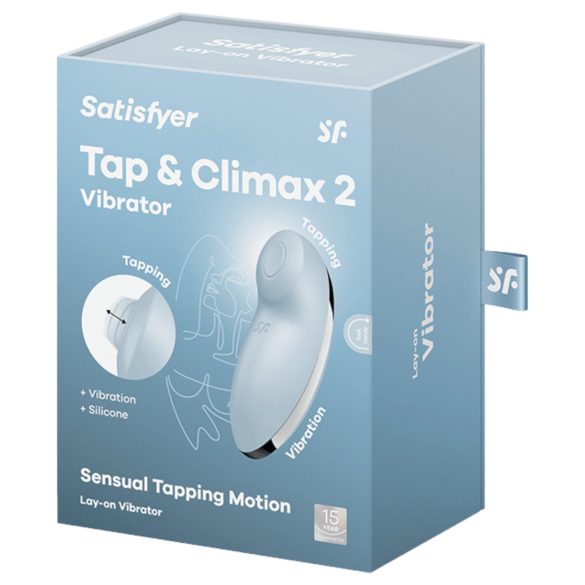 Satisfyer Tap & Climax 2 - clitorisstimulator en vibrator - blauw