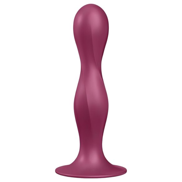 Satisfyer Double Ball-R - dildo met zuignap - verzwaard - rood
