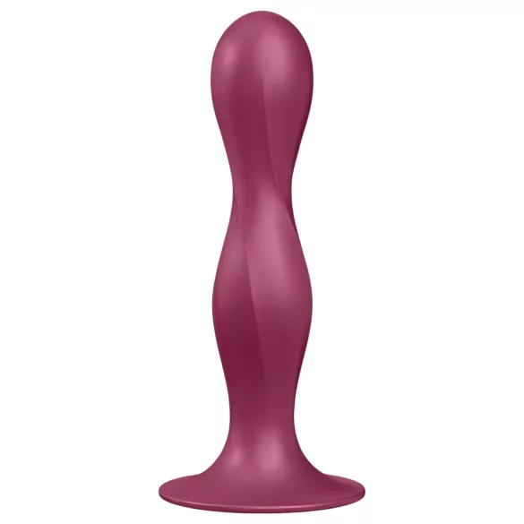 Satisfyer Double Ball-R - dildo met zuignap - verzwaard - rood