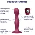 Satisfyer Double Ball-R - dildo met zuignap - verzwaard - rood