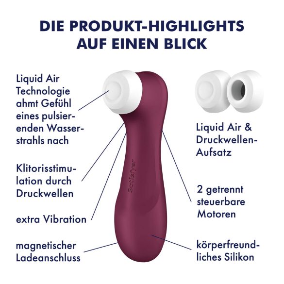 Satisfyer Pro 2 Gen3 - luchtdruk clitorisstimulator - rood