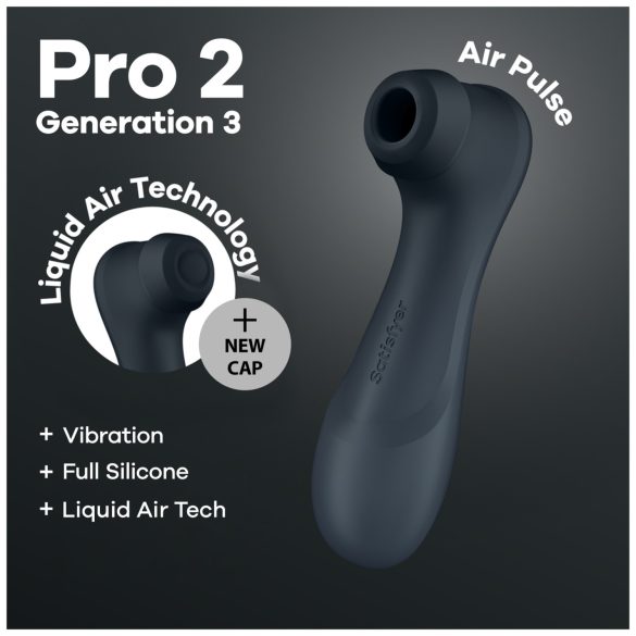 Satisfyer Pro2 Gen3 - luchtdruk clitoris stimulator - donkergrijs