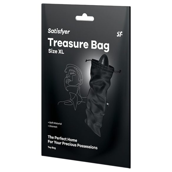 Satisfyer Treasure Bag XL - discrete grote opbergtas (zwart)
