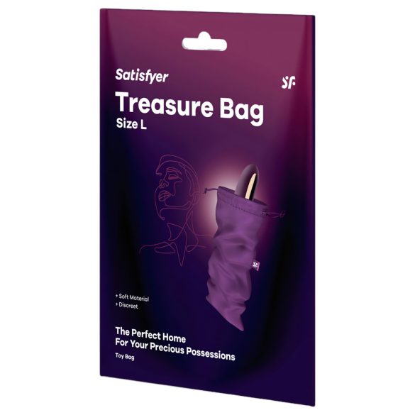 Satisfyer Treasure Bag L - discrete opbergtas - medium (paars)