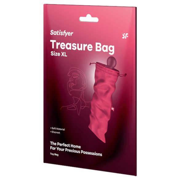 Satisfyer Treasure Bag XL - discrete opbergtas - extra groot (roze)