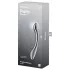 Satisfyer Pure Gravity 1 - ribbelde metalen dildo - roestvrij staal zilver