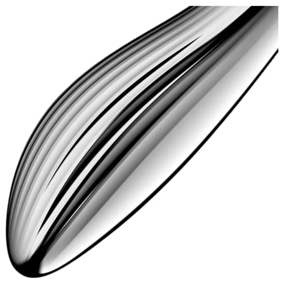 Satisfyer Pure Gravity 1 - ribbelde metalen dildo - roestvrij staal zilver