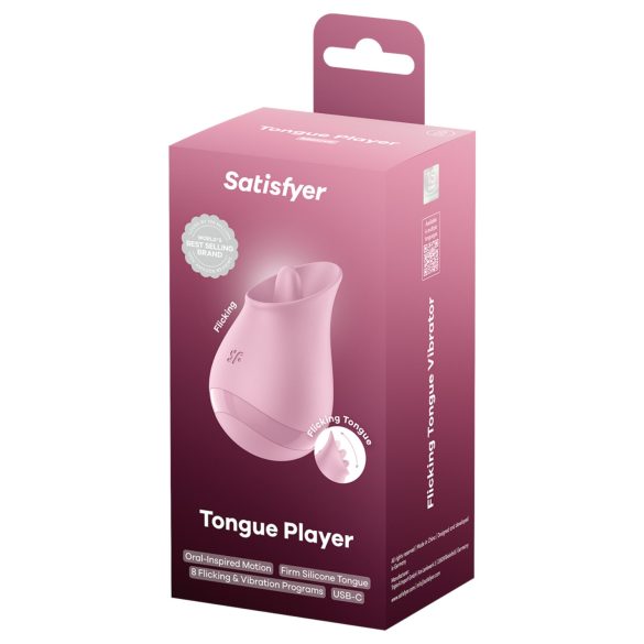Satisfyer Tongue Player - clitorisstimulator - tongvorm - siliconen - roze