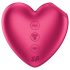 Satisfyer Cutie Heart - luchtdruk clitorisstimulator - siliconen - roze