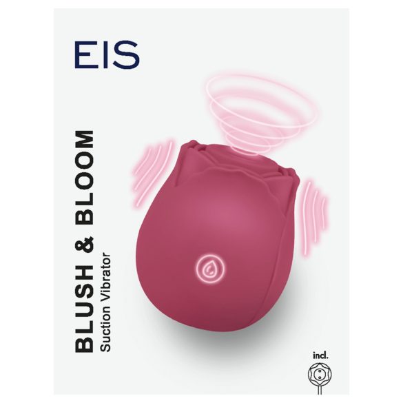 EIS Blush&Bloom - clitoris vibrator met zuigfunctie en vibratie - rood