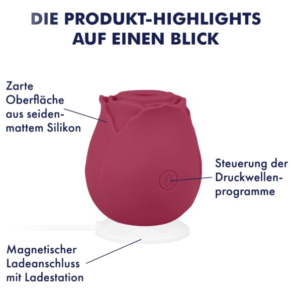 EIS Blush&Bloom - clitoris vibrator met zuigfunctie en vibratie - rood