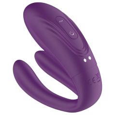   Mrow - oplaadbare, waterdichte trio-motorige duo-vibrator (paars)