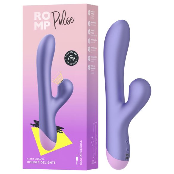 ROMP Pulse - G-spot vibrator met luchtdruk clitorisstimulator (paars)