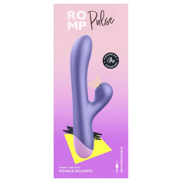 ROMP Pulse - G-spot vibrator met luchtdruk clitorisstimulator (paars)