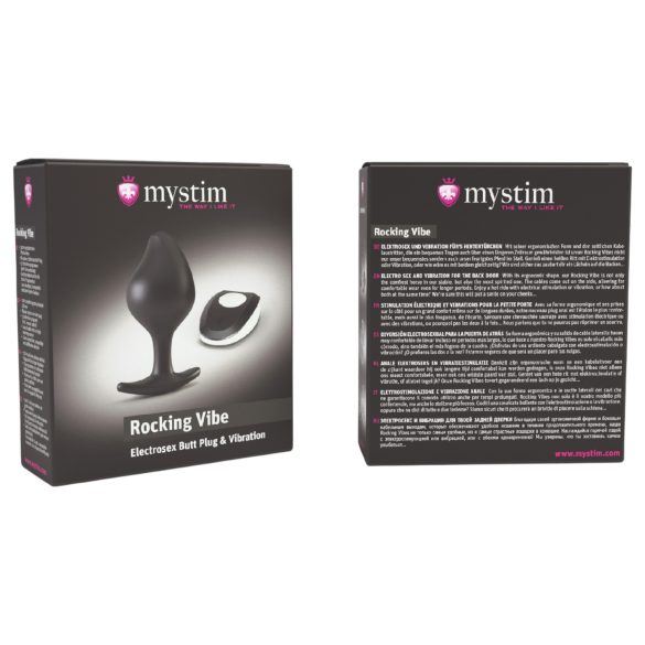 Mystim - elektro anaal vibrator - vibrerende functie - zwart