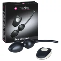 Mystim Jane Untamed - vibrerende duo geishaballen - zwart