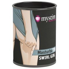 Mystim MasturbaTIN Swirl Girl - geribbelde masturbator (wit)