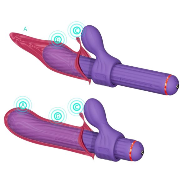 Magic Stick S1 - vibrator - multifunctioneel - siliconen - paars