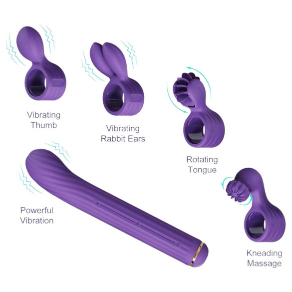 Magic Stick S1 - vibrator - multifunctioneel - siliconen - paars