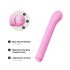 Magic Stick - vibrator met verwisselbare koppen (roze)
