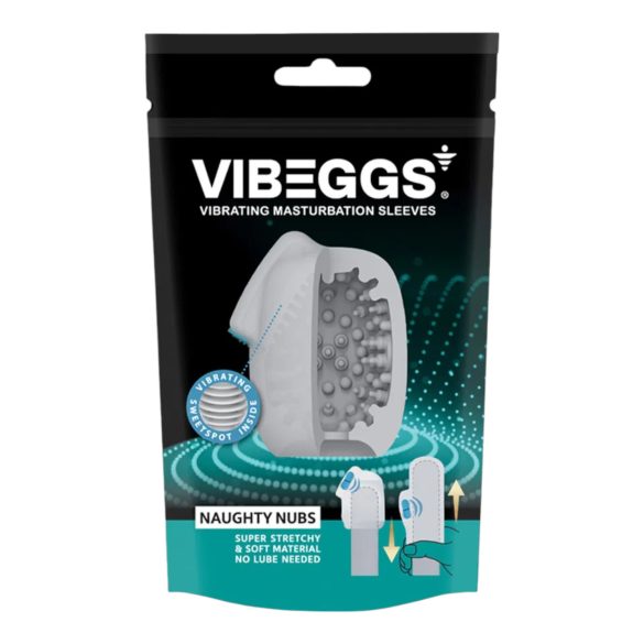 VIBEGGS - Vibrerend masturbatie-ei - Met nopjes - Wit
