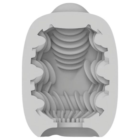 VIBEGGS Ribs Delight - masturbatie-ei met ribbels - vibrator - wit