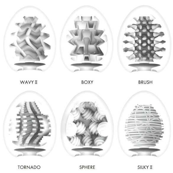 TENGA Egg - masturbatorei set - 6 stuks - siliconen - wit