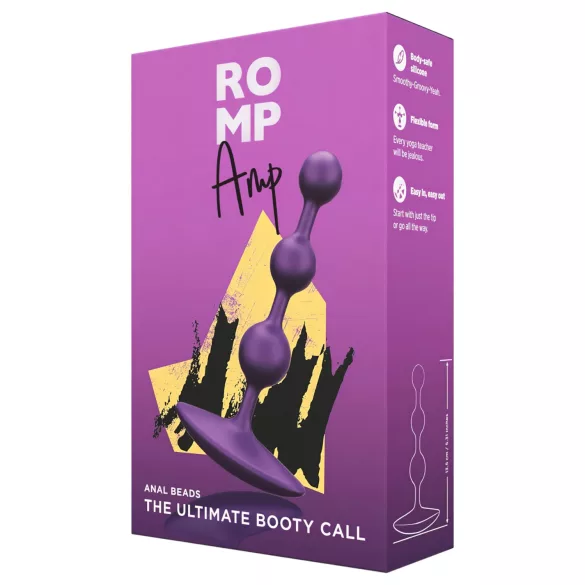 ROMP Amp - anaal dildo met noppen - siliconen - paars