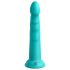Dillio Slim Seven - turquoise zuignap dildo (20cm)