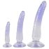 Crystal Clear - anale trainer dildo set - 3 stuks (transparant-blauw)