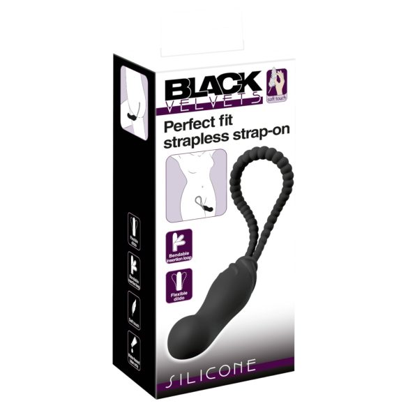 Black Velvets - strap-on dildo - verstelbaar harnas - zwart